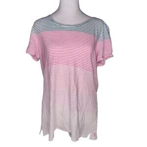 Joules Nessa Multicolor White Ombre Stripe Casual Nautical T-shirt US 12